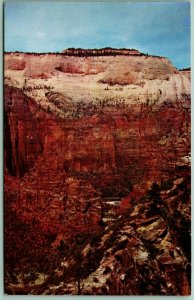 Cathedral Mountain Zion National Park Utah UT UNP Chrome Postcard H8