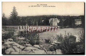 In Old Postcard Morvan Settons Lake and Rocks