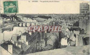 Old Postcard Angers General View from Castle