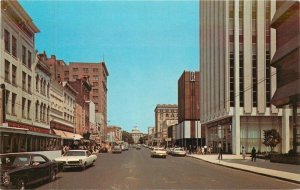 North Carolina Raleigh 1960s Fayetteville Street Autos Aerial Postcard 22-9862