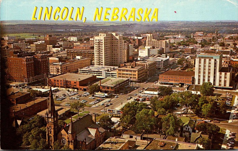 Nebraska Lincoln View From Top Of State Capitol 1947