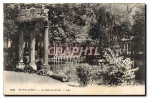 Postcard Old Paris Parc Monceau