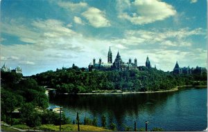 Canadian Houses Parliament Nepean Point Ottawa Ontario Canada Postard VTG UNP  