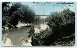 CLARINDA, IA Iowa ~Scene on NODAWAY RIVER c1910s Page County Photoette Postcard