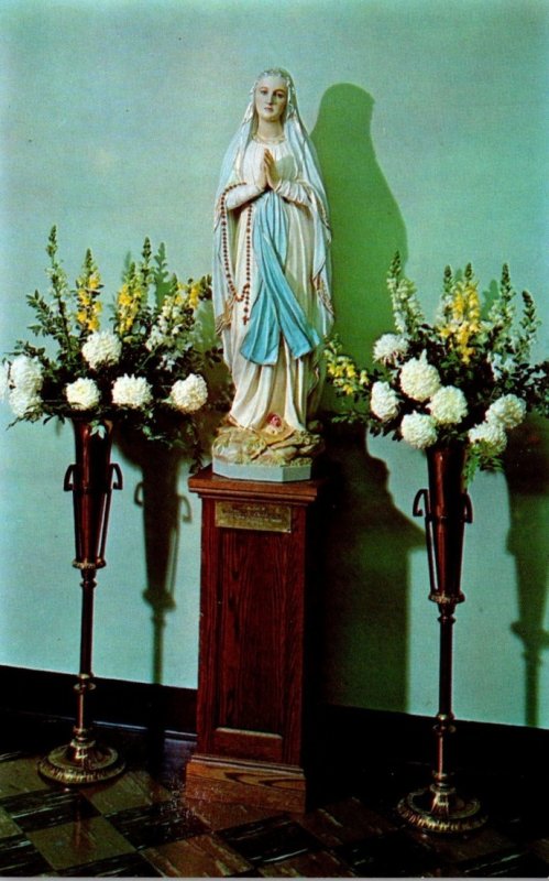 New York Binghamton Our Lady Of Lourdes Hospital Statue Of Our Lady Of Lourde...