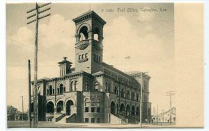 Post Office Galveston Texas 1907c Rotograph postcard