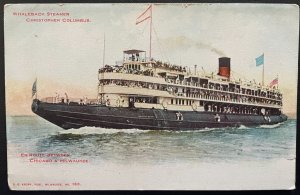 Vintage Postcard 1901-1907 Whaleback Steamer, Christopher Columbus