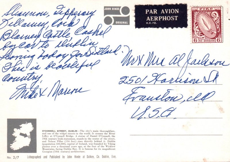 Nelson's Pillar,O'Connell Street and Bridge,Dublin,Ireland BIN