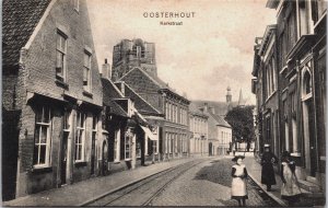 Netherlands Oosterhout Kerkstraat  Vintage Postcard C089