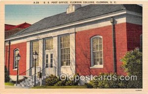 US Post Office, Clemson College Clemson, SC, USA Unused 