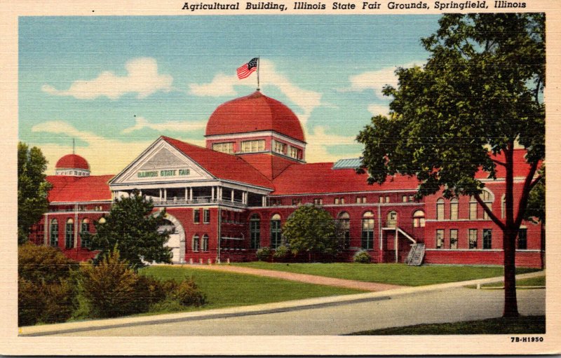 Illinois Springfield Agricultural Building Illinois State Fair Grounds Curteich