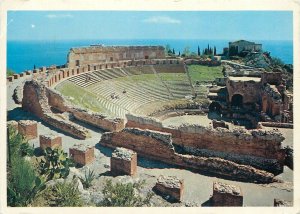 Postcard Italy Taormina Greek theatre