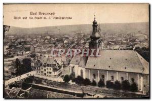 Old Postcard Bad Kreuznadn Bliek aut die Stadt