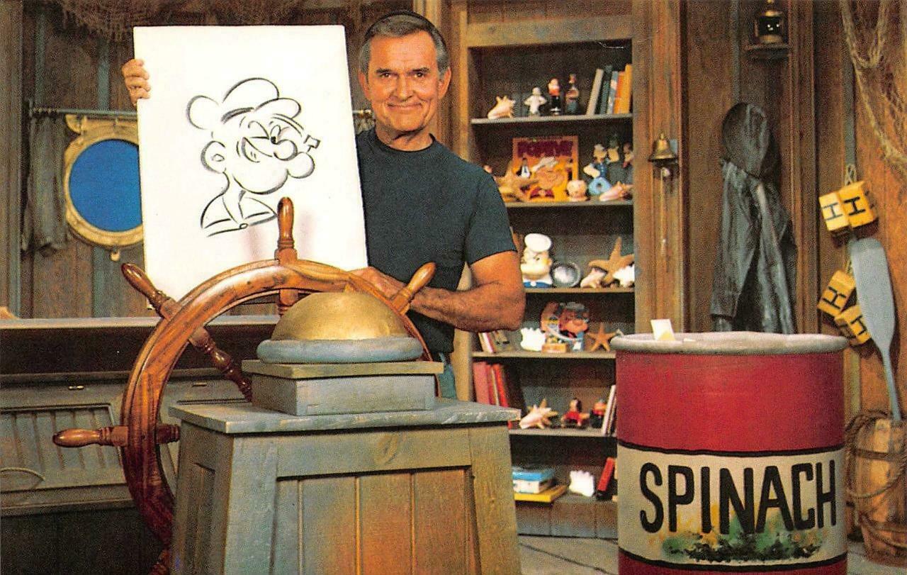 POPEYE Cartoon Toys Spinach Tom Hatten KTLA TV Show Host c1960s Vintage