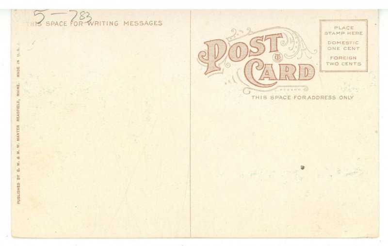 ME - Readfield. Church Street Scene