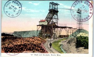 Postcard - A Shaft and Stockpile, Norrie Mine - Canada