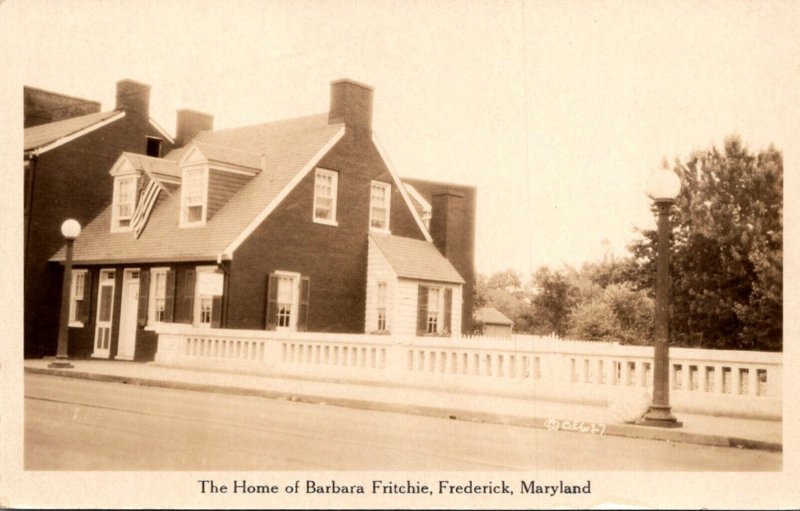 Maryland Frederick Barbara Fritchie Home Real Photo