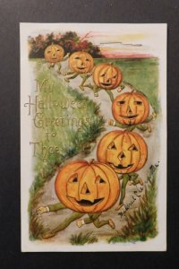 1909 USA Halloween Postcard Cover Poughkeepsie NY to Highland NY