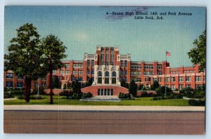Little Arkansas AR Postcard Senior High School Building Exterior 1958 Vintage