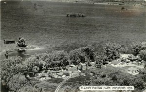 RPPC Postcard Clarke's Fishing Camp Conesecon Ontario Canada