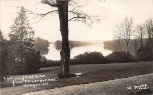 G20/ Oregon Illinois RPPC Postcard Rock River c1920s F.O. Lowden Lake 5