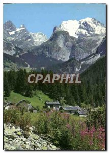 Postcard Modern Tourist Alps mountain hamlet