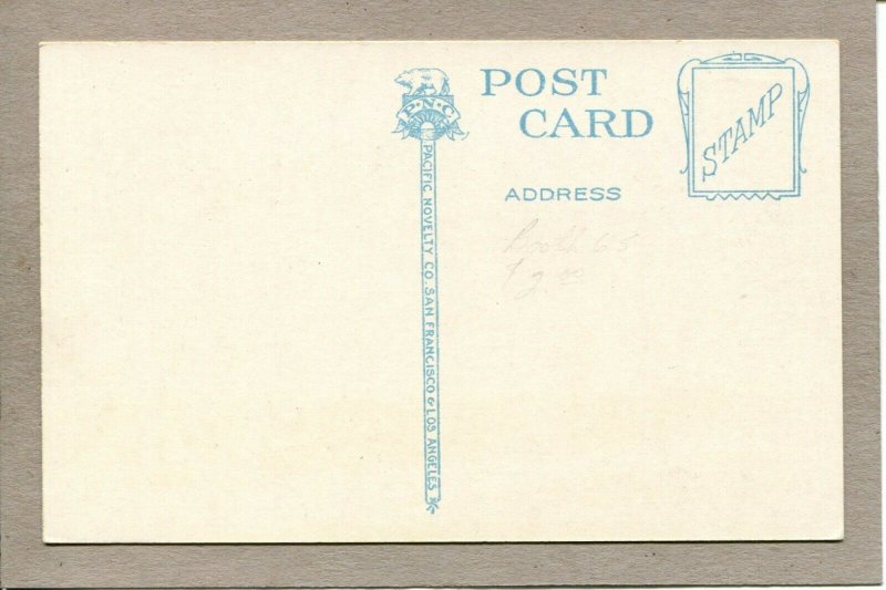  Postcard CA Stockton Lottie Grunsky Grammar School c1935 -555