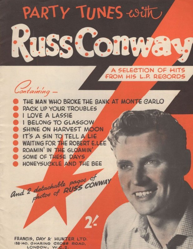 Russ Conway Party Tunes With Song Album Sheet Music Book