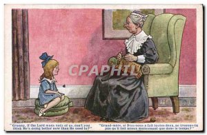 Old Postcard Fantasy Illustrator Child Woman