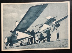 Mint Czechoslovakia Real Picture Postcard RPPC Glider Transportation Start