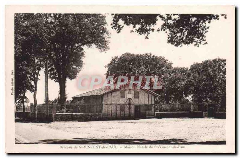  Vintage Postcard Cradle of St Vincent of Paul Native House of St Vincent of Pau