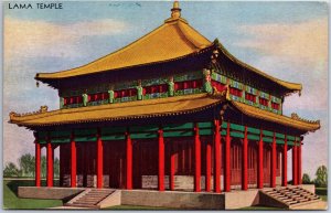 VINTAGE POSTCARD THE LAMA TEMPLE EXHIBIT AT CHICAGO WORLD'S FAIR 1933