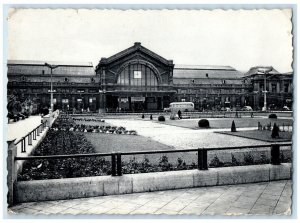 1957 View of La Gare Charleroi Belgium Vintage Air Mail Posted Postcard