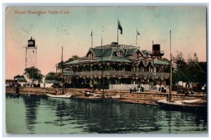 Hamilton Ontario Canada Postcard Royal Hamilton Yacht Club 1915 Posted