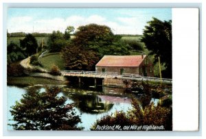 c1906 Old Mill at Highlands, Rockland Maine ME Antique Unposted Postcard