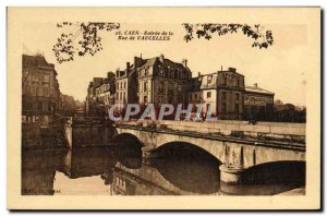 Old Postcard Caen Entree Rue Vaucelles