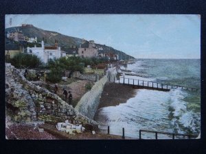 Kent Folkestone VIEW FROM SANDGATE CASTLE c1906 Postcard by The Wrench 12824
