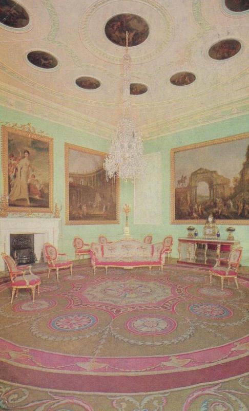 The Music Room Harewood House 1960s Postcard