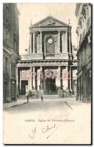 Old Postcard Paris Church St Thomas & # 39Aquin