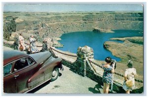 1955 Scenic View Dry Falls State Park Columbia River Spokane Washington Postcard