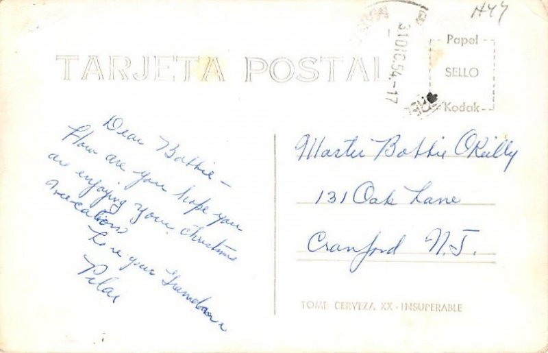 Frenasconla Muleta Bullfighting Tarjeta Postal PU 1954 