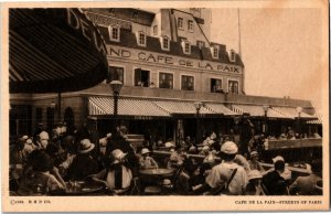 Cafe de la Paix, Streets of Paris Chicago Worlds Fair c1933 Vintage Postcard B54
