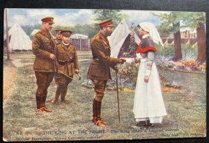 Mint England Color Picture Postcard PPC The King At The Front  WW1