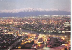 US22 Chile Santiago aerial night view