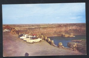 COLUMBIA RIVER OREGON DRY FALLS 1950's CARS VINTAGE POSTCARD