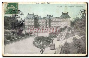 Postcard Old Paris Luxembourg Garden