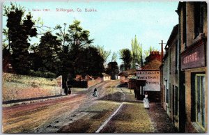 Stillorgan Company Dublin Ireland Roadway & Buildings Structures Postcard