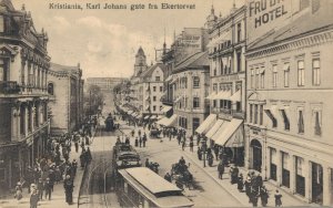 Norway Oslo Kristiania Karl Johans gate fra Ekertorvet 06.52