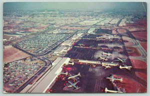 Los Angeles California~International Airport~Aerial View~Main Concourse~Postcard