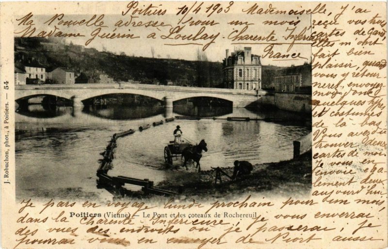 CPA POITIERS Pont les coteaux de Rochereuil (982885)